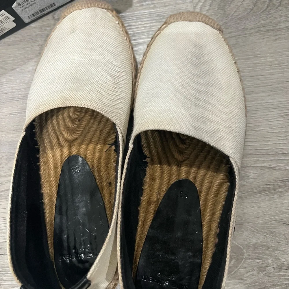 YSL Monogramme logo espadrille